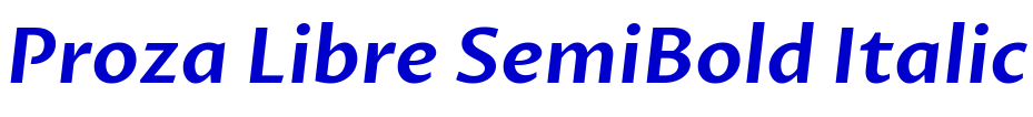 Proza Libre SemiBold Italic fonte